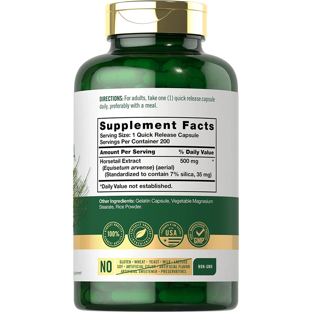 Suplemento de sílice 200un de extracto de cola de caballo