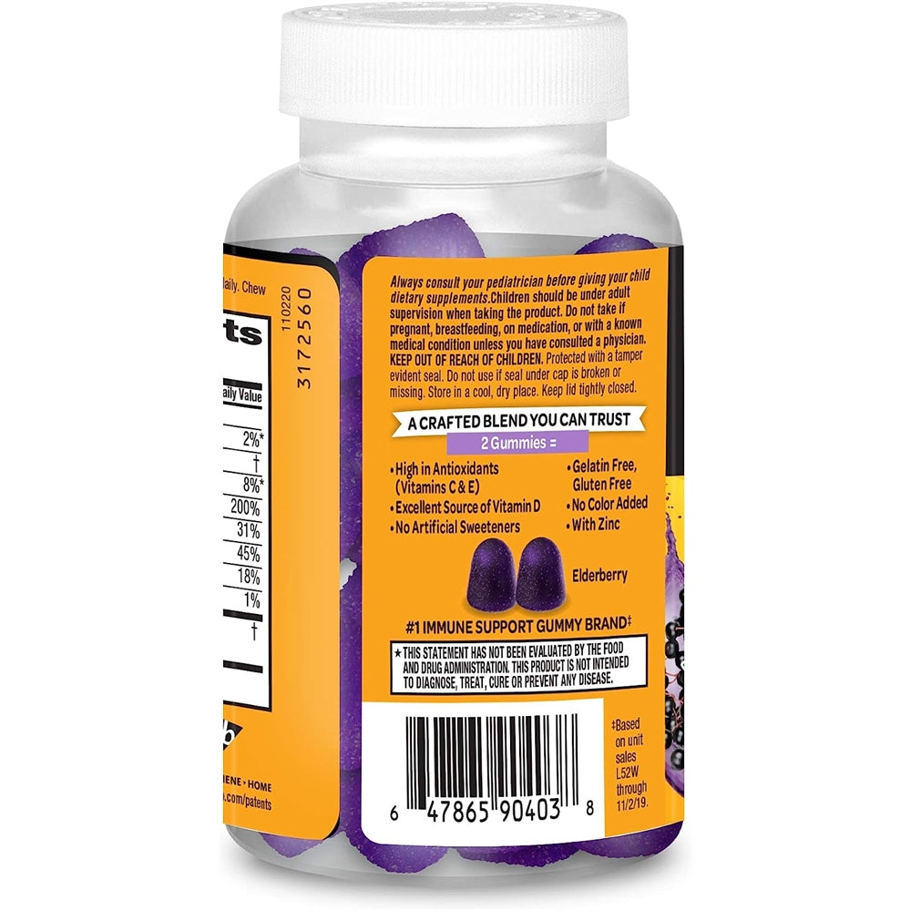 Suplemento Gomitas de baya de saúco + vitaminas y zinc 50un