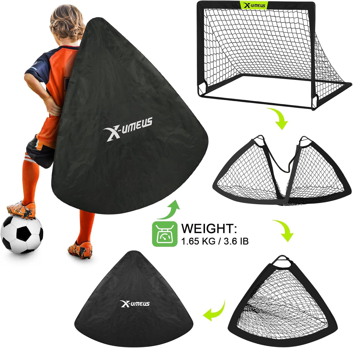 Porterías de fútbol para niños para patio trasero X-UMEUS