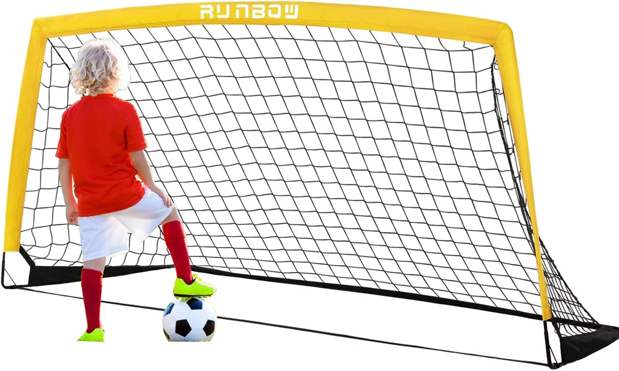 RUNBOW Portería de fútbol portátil para niños