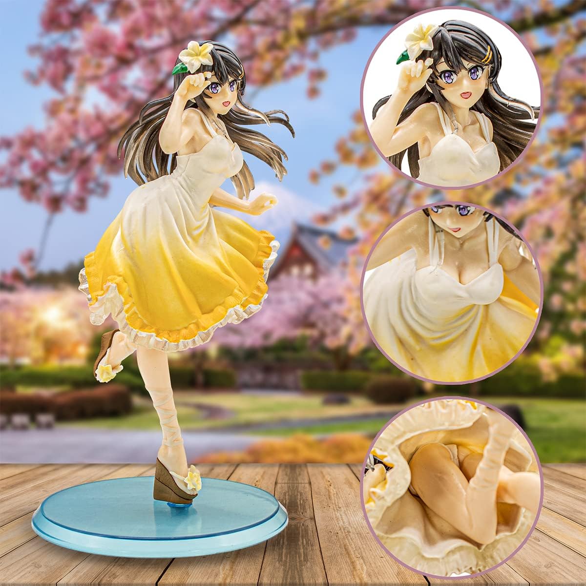 Figura Sexy y Elegante de Mai Sakurajima en Vestido de Primavera