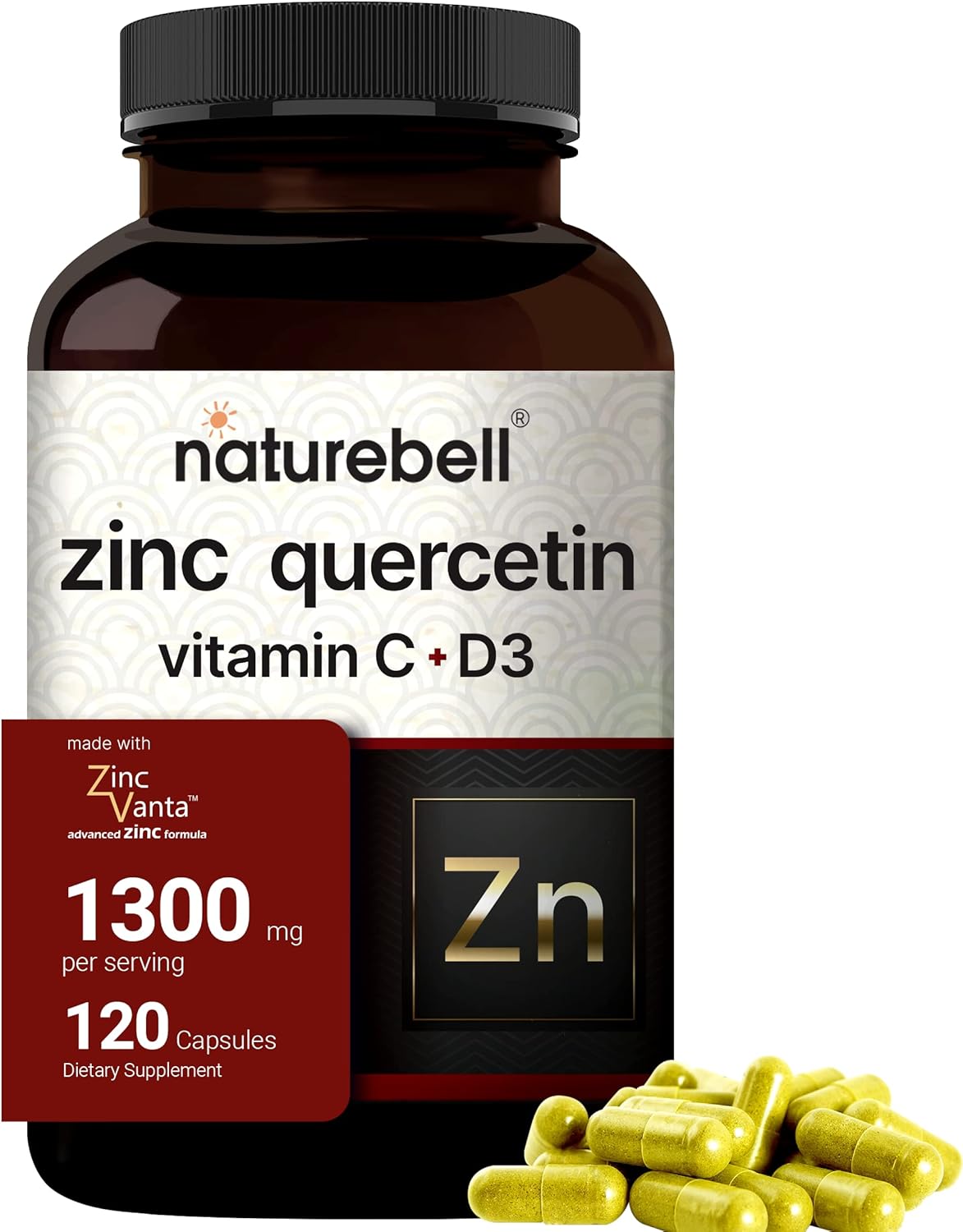 Suplementos Quercetina de zinc 1000 mg con vitamina D3