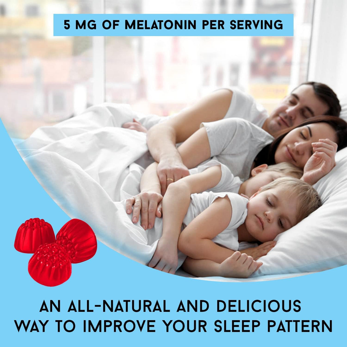 Gomitas de apoyo para dormir de sueño 120 und 2.5 mg