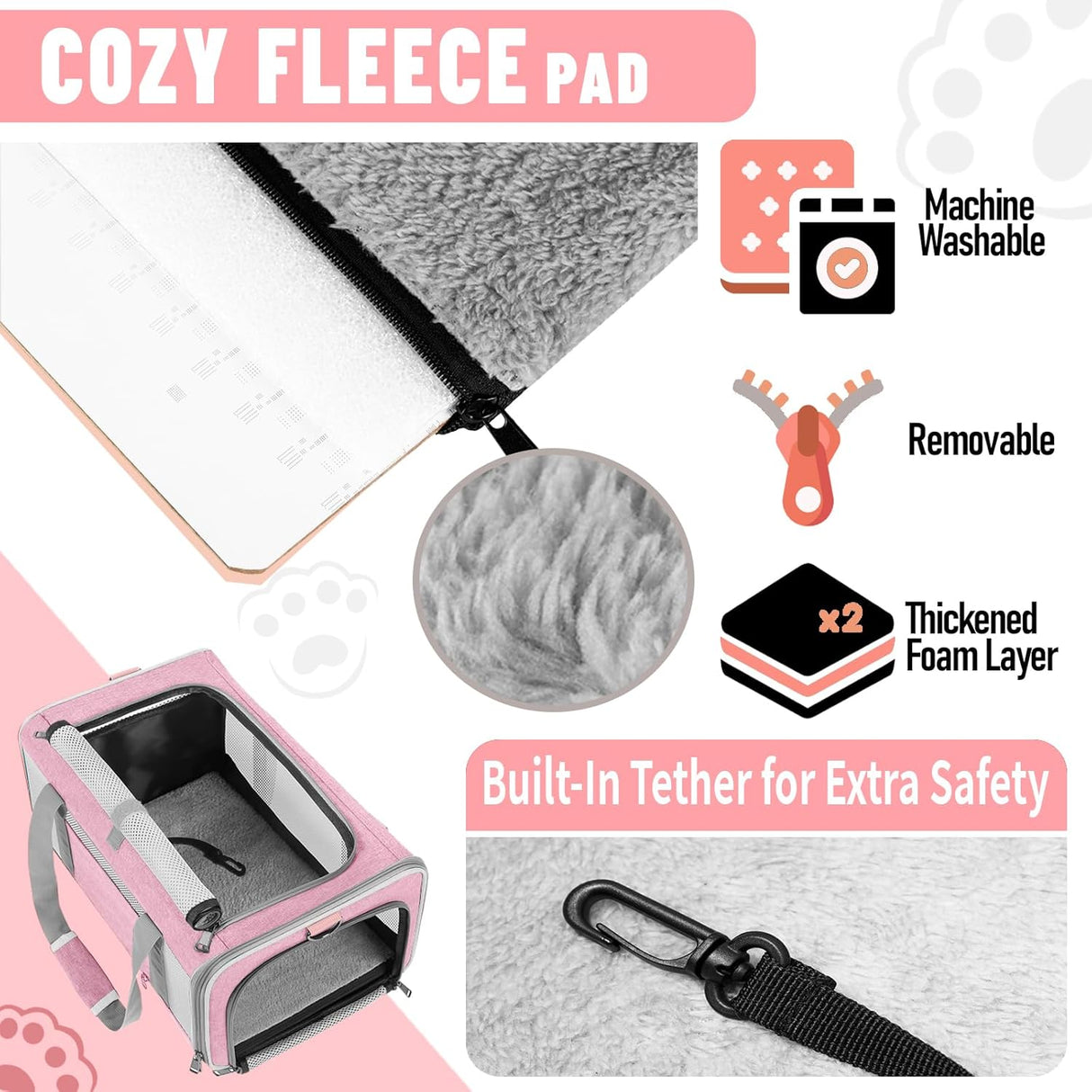 Transportador para Gato Maine Coon y Perro Pequeño, Top Open