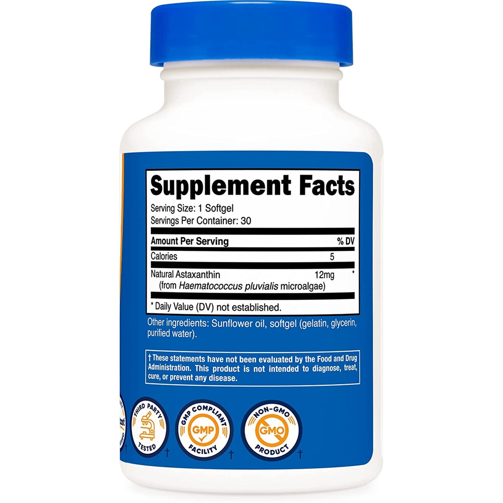 Suplementos Alimenticios Astaxantina 30 cápsulas blandas