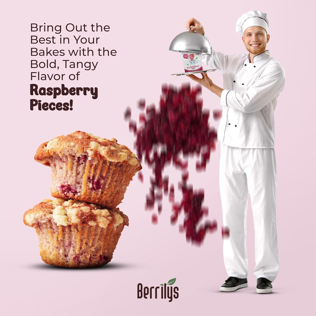 Berrilys Frambuesas Liofilizadas, 1.05 oz, Sabor Irresistible