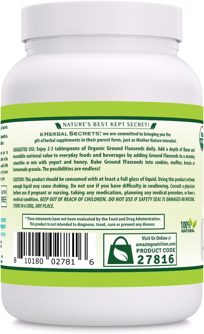 Semillas de Lino Orgánicas 2 Lbs - Herbal Secrets, Omega-3