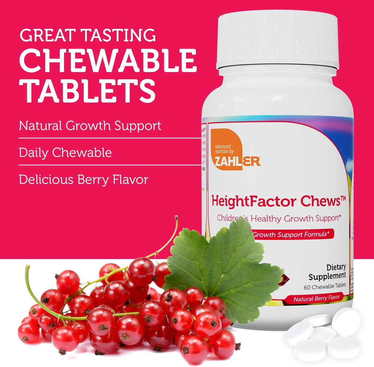 Suplemento Masticables maximizador de crecimiento de altura