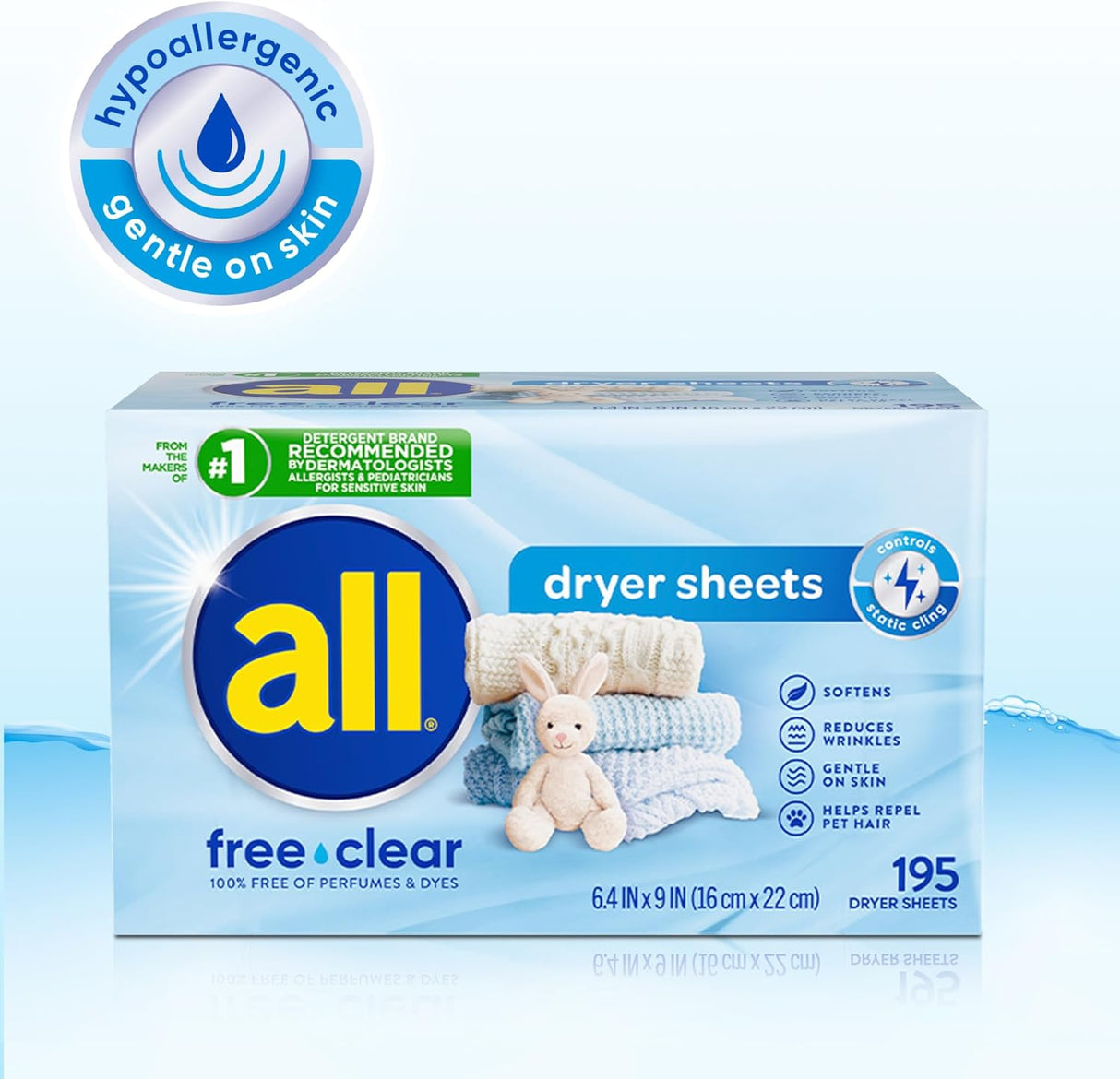 all Hojas de secadora suavizantes para pieles sensibles