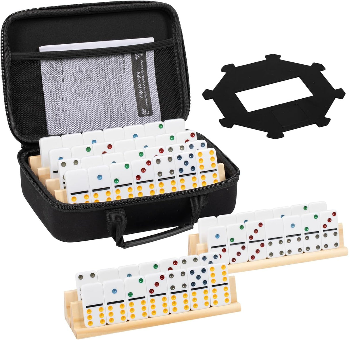 Dominó DAILYLIFE para Niños, Doble 6, 28 Fichas, 4 Trays