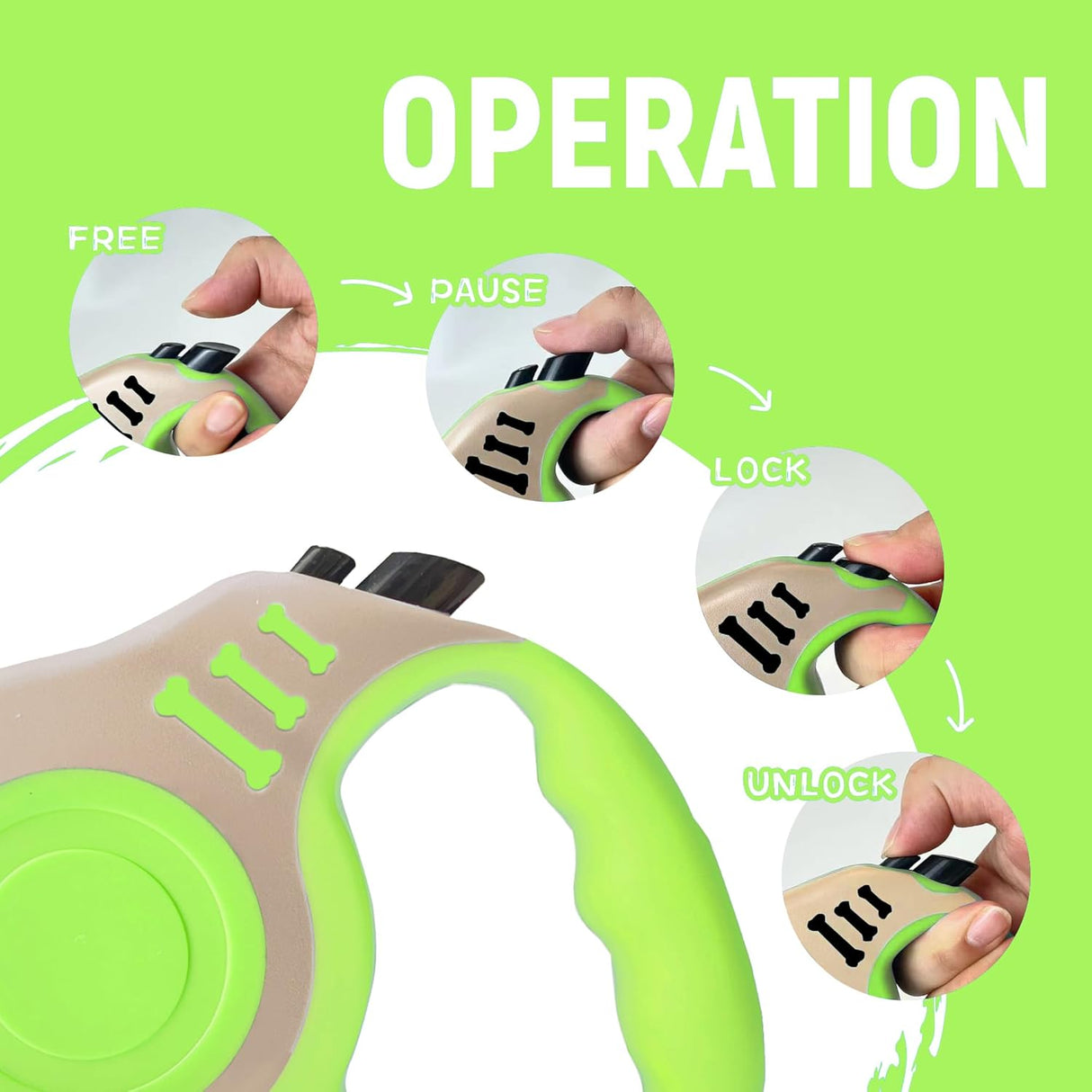 Correa Retráctil Automática Telescópica para Perros Duradera