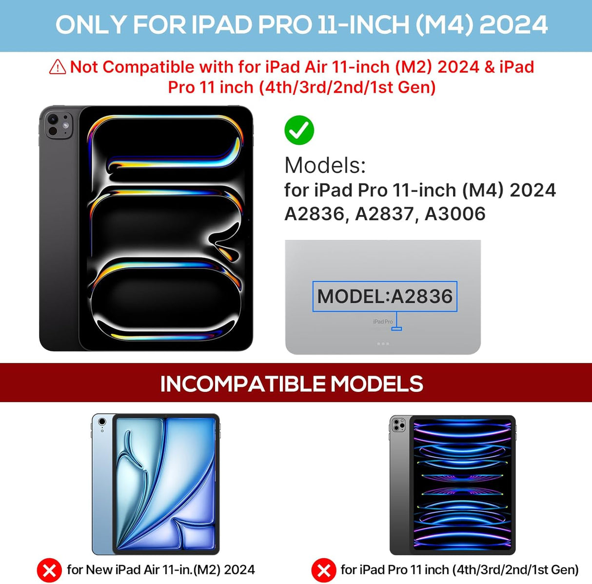 Funda Teclado Touch para iPad Pro 11 (M4) 2024, Inalámbrica