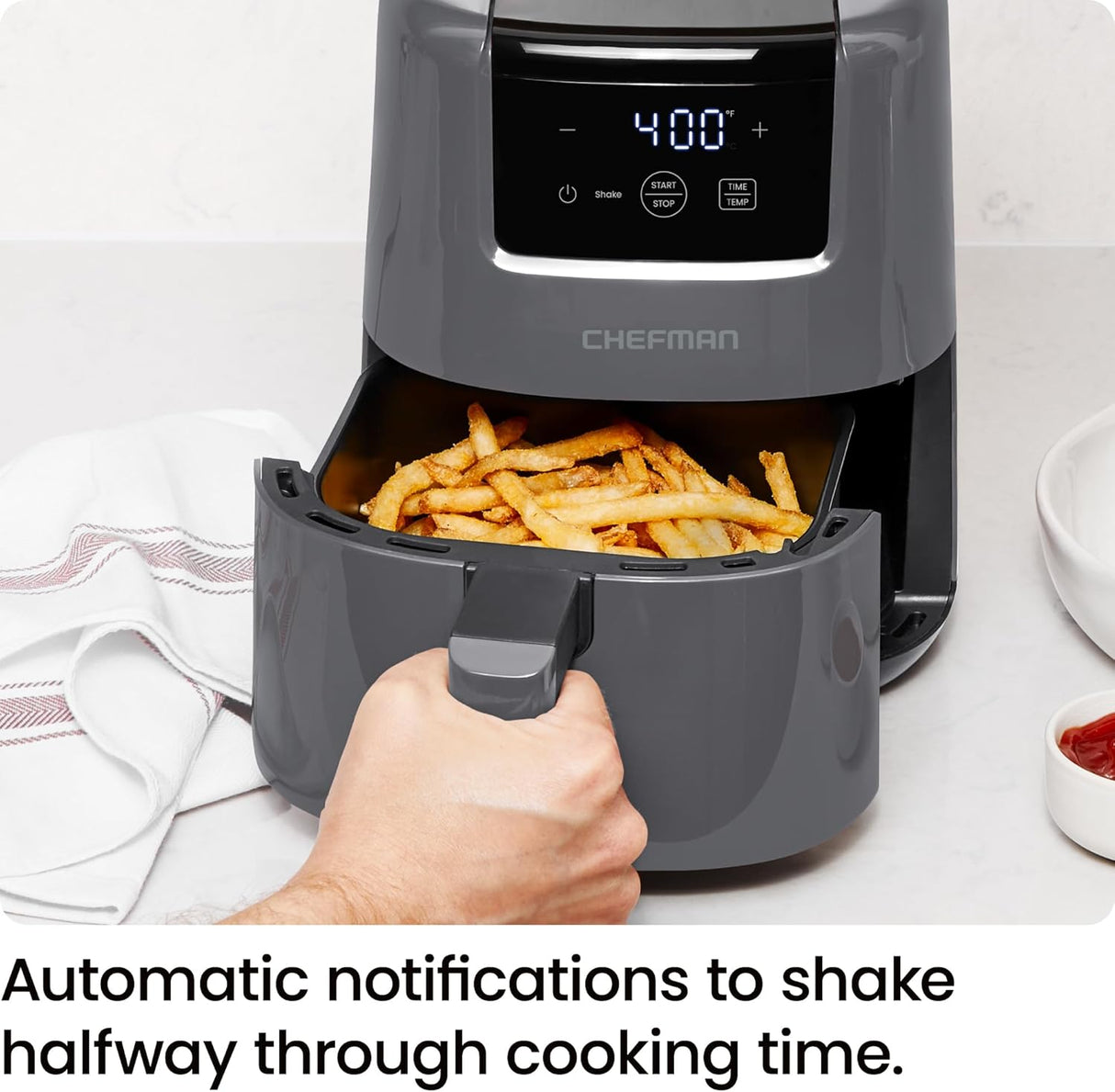 Freidora de aire 2 Qt CHEFMAN, compacta y digital, modelo Mini