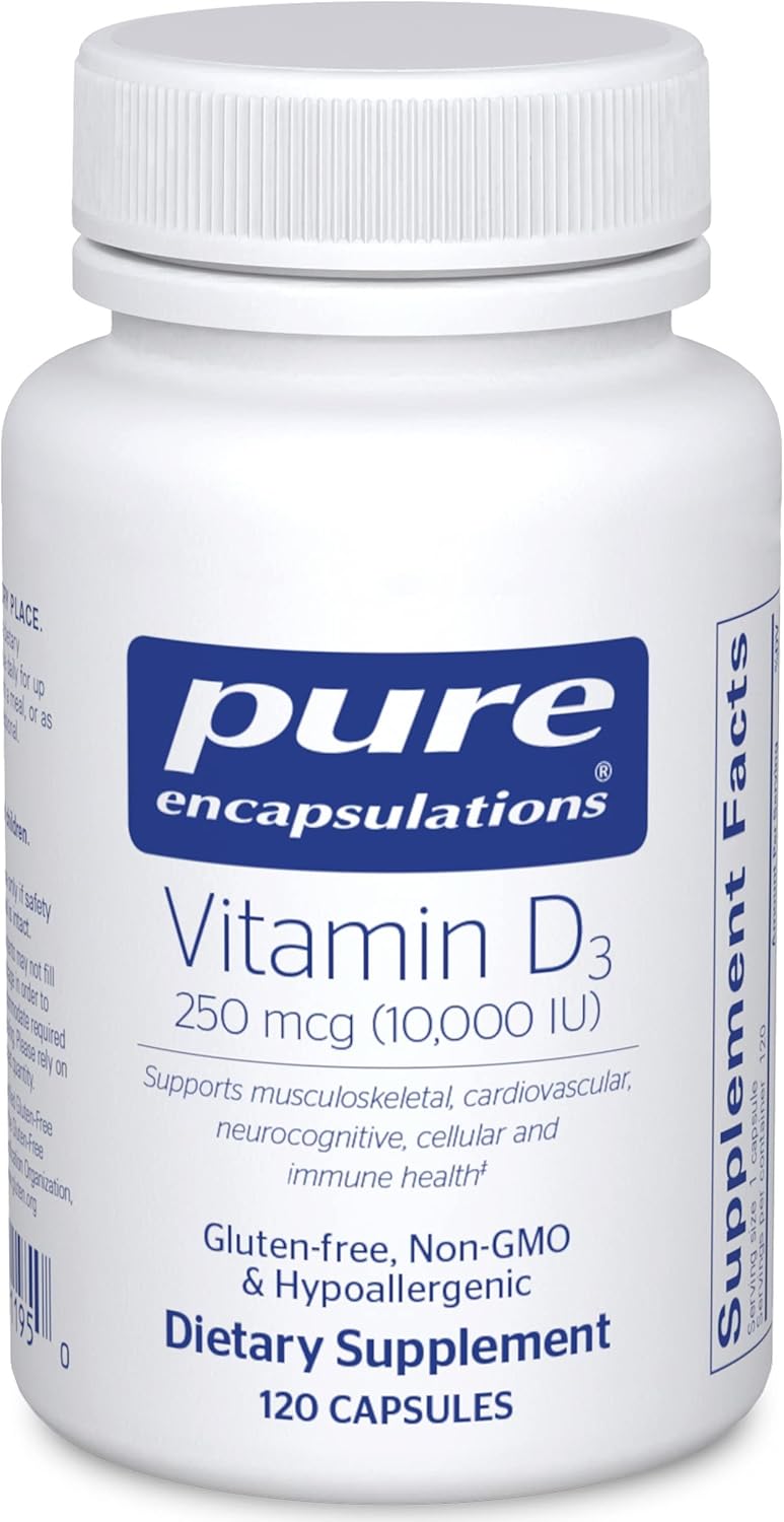 Vitamin D3 250 mcg Pure Encapsulations - 120 Cápsulas