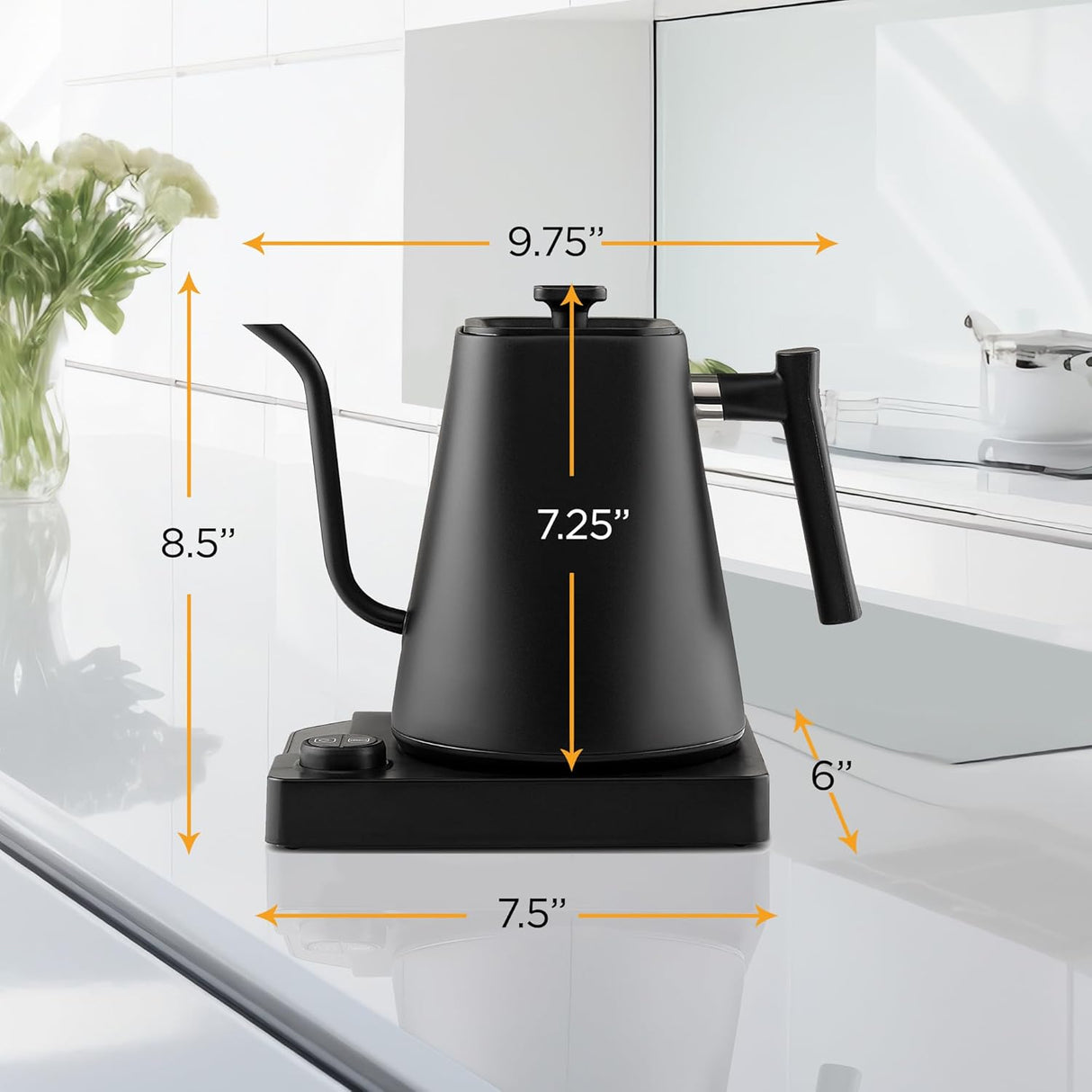 Kettle Gooseneck Kettle - KETTLE & BLOOM, Control de Temperatura