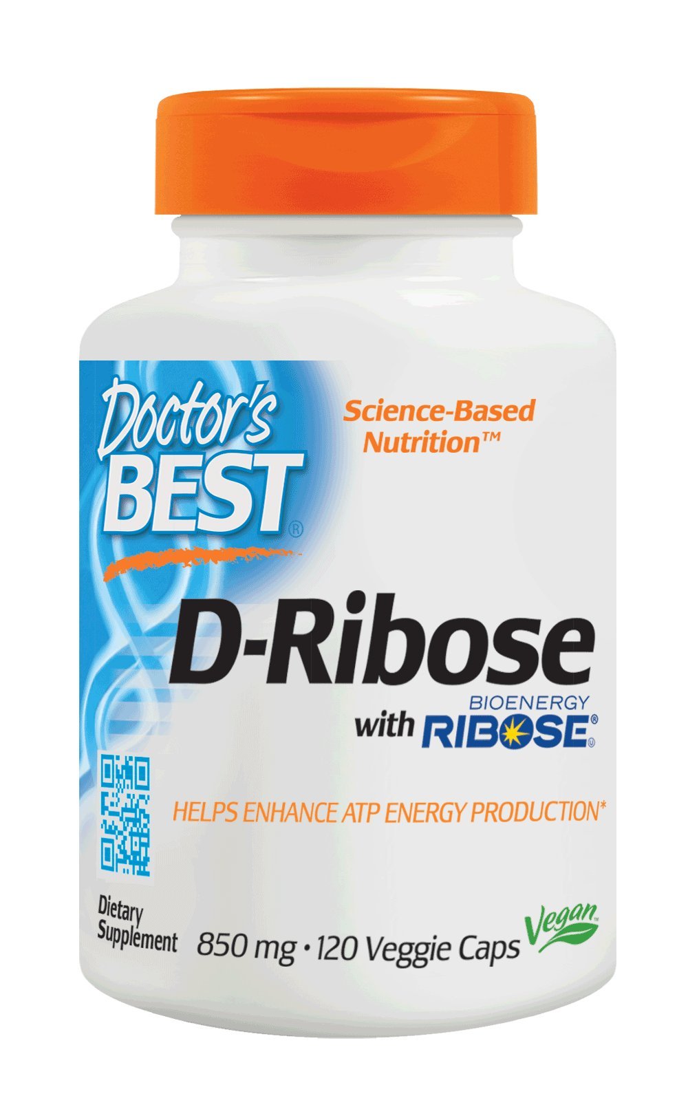 Doctor's Best D-Ribose con bioenergía ribosa, vegana, mejora