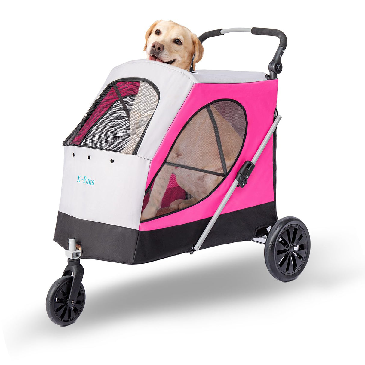Carrito para Perros Grandes, Plegable, Soporta hasta 100 LBS