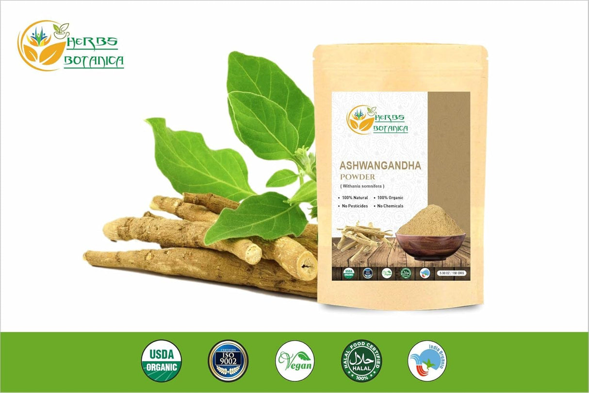 Polvo Orgánico de Raíz de Ashwagandha, Suplemento Ayurvédico