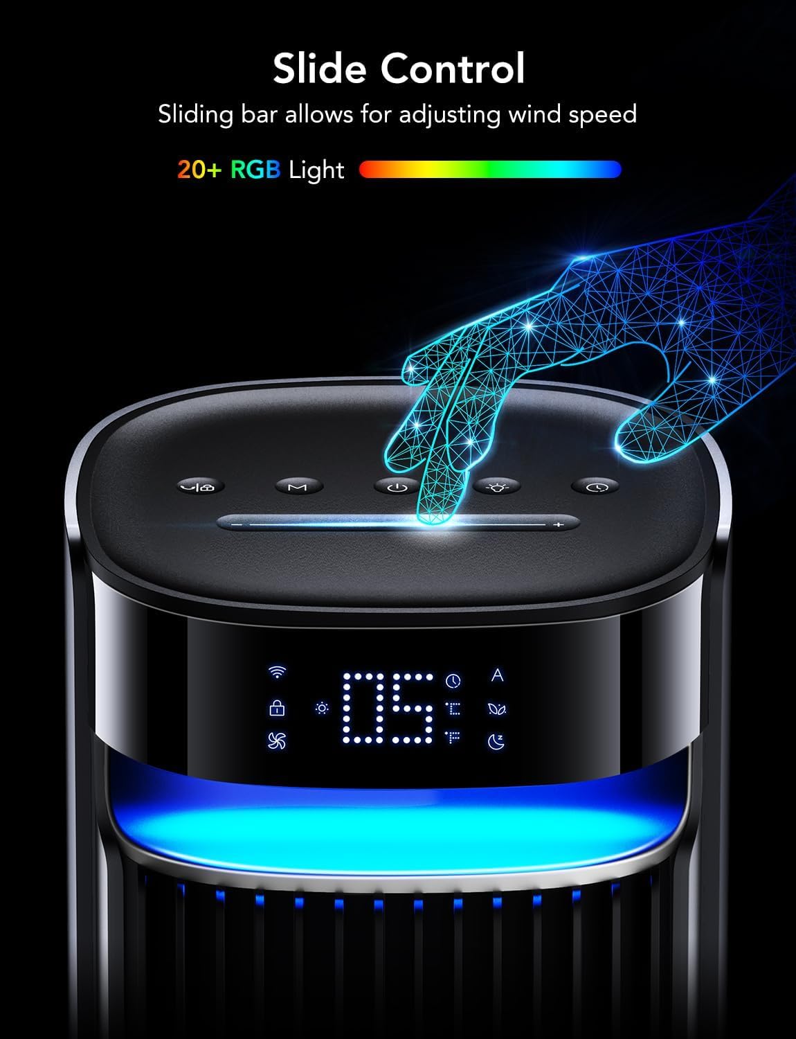 Ventilador Torre GoveeLife 42'', Oscilante, Control APP, 12 Velocidades