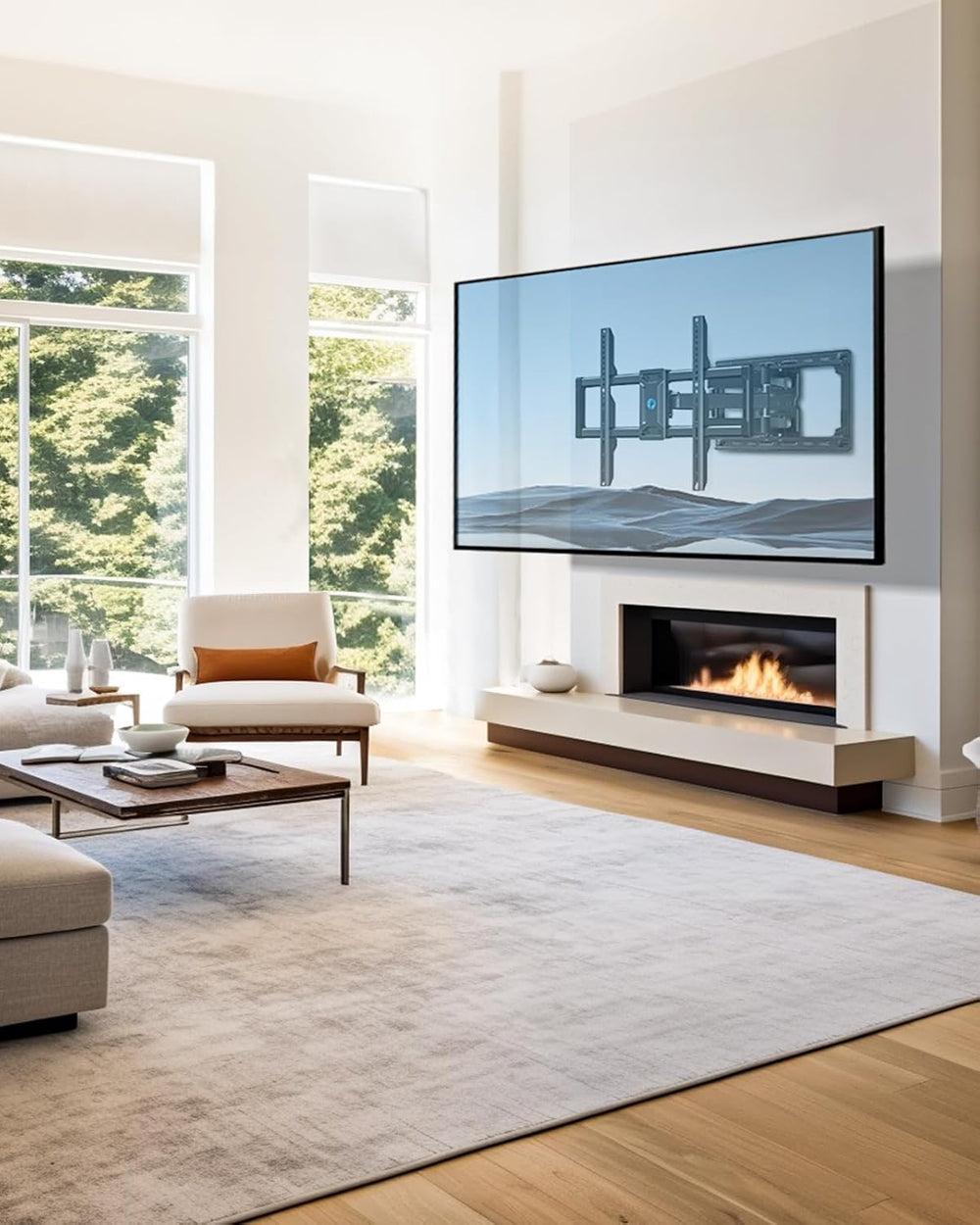 Soporte de pared Pipishell para TV de 42-85, brazos articulados