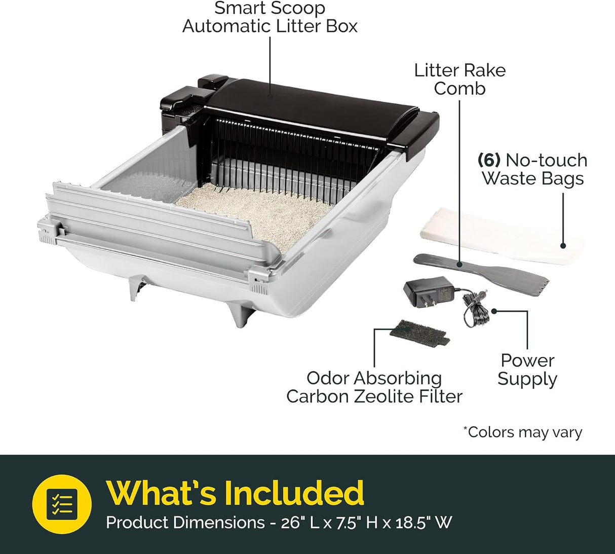 Caja de Arena Automática Pet Zone con Filtros y Bolsas, Modelo