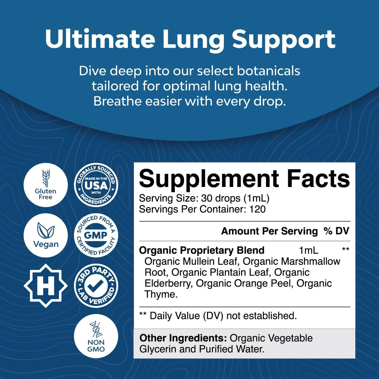 Suplemento Gotas orgánicas de hojas de gordolobo 120 ml