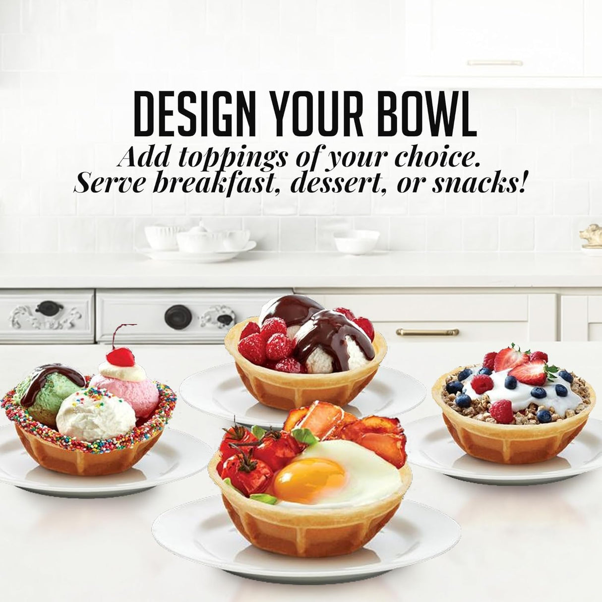 Máquina de Waffles OVENTE, 520W, Antiadherente, WMB2405BL