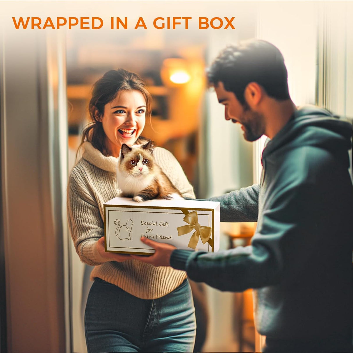 Cueva para Gatos ComSaf - Casa de Invierno, Lavable, Plush