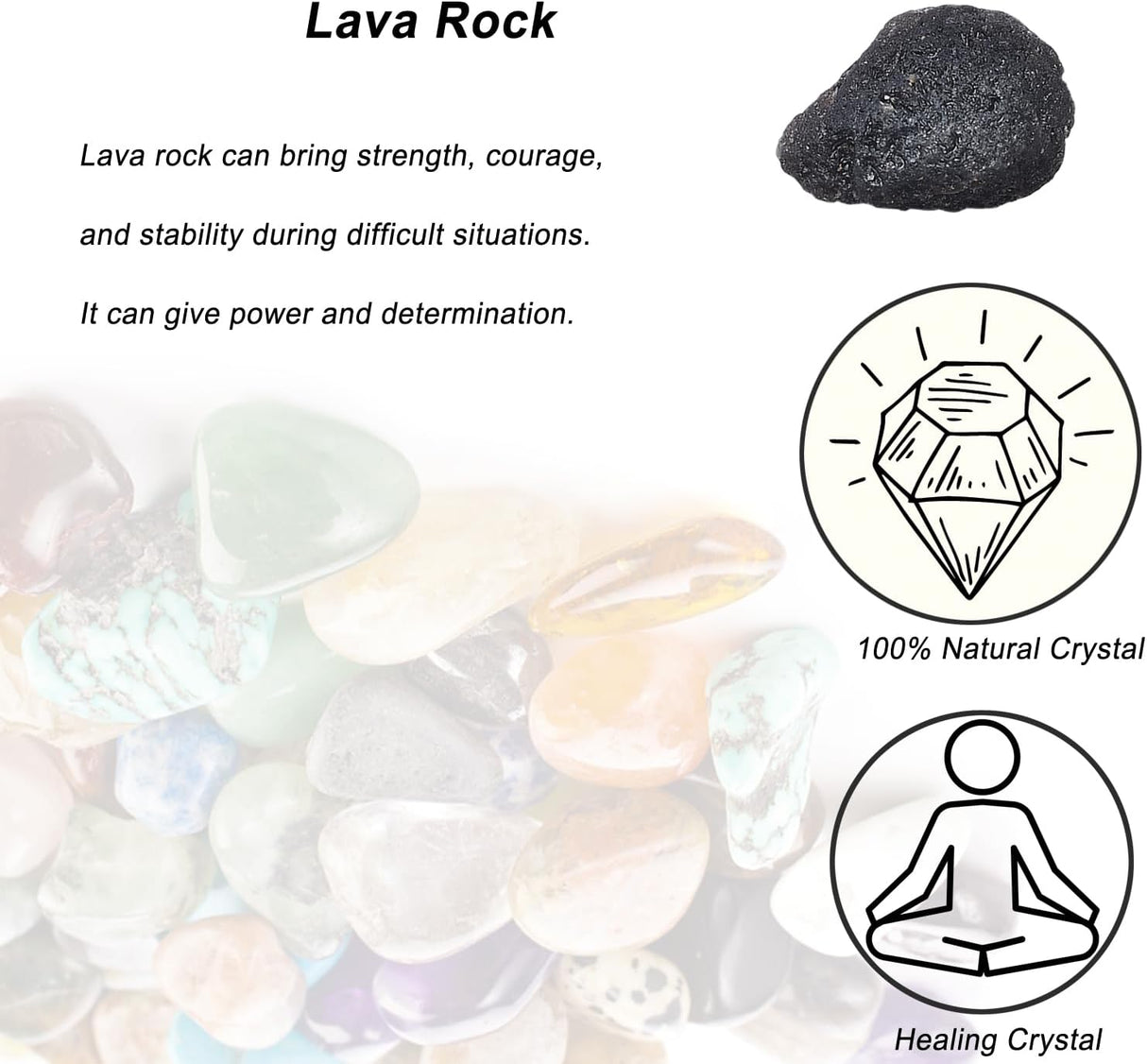 Cristales de Lava Crudos, Piedras Naturales para Decoración