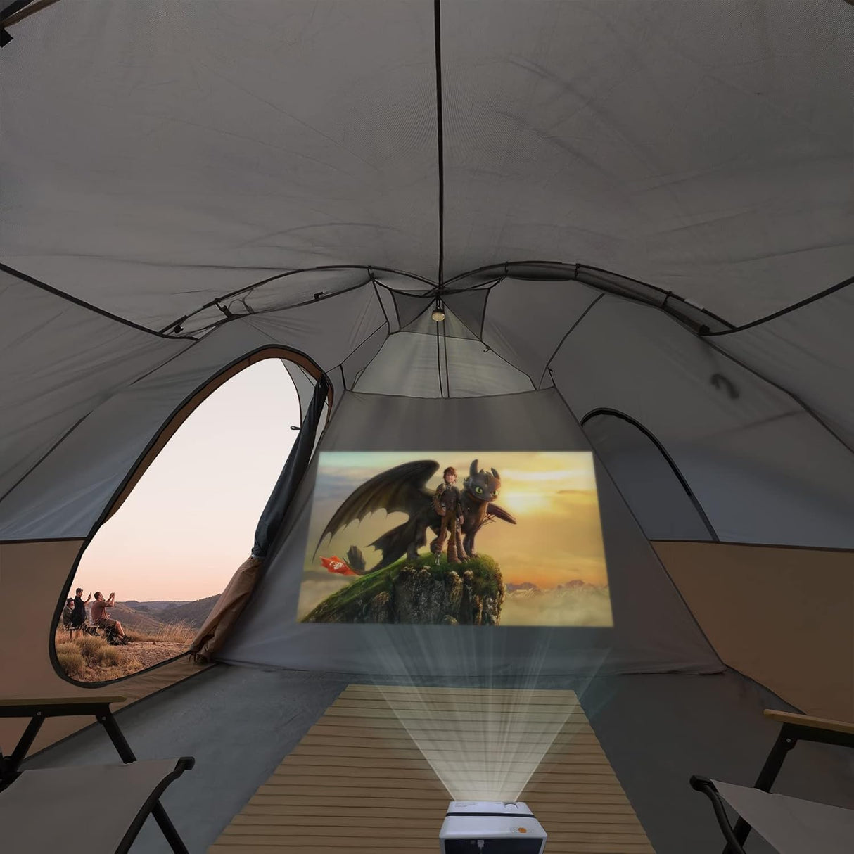 Tienda UNP Carpa Familiar 10 Personas, 2 Habitaciones, Impermeable