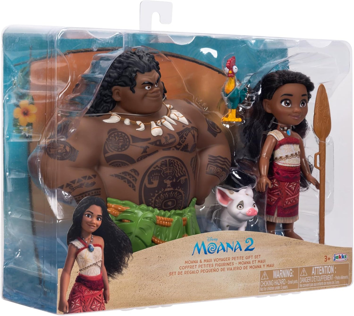 Muñecas Moana y Maui, Disney, Pua y Hei Hei, 6 pulgadas