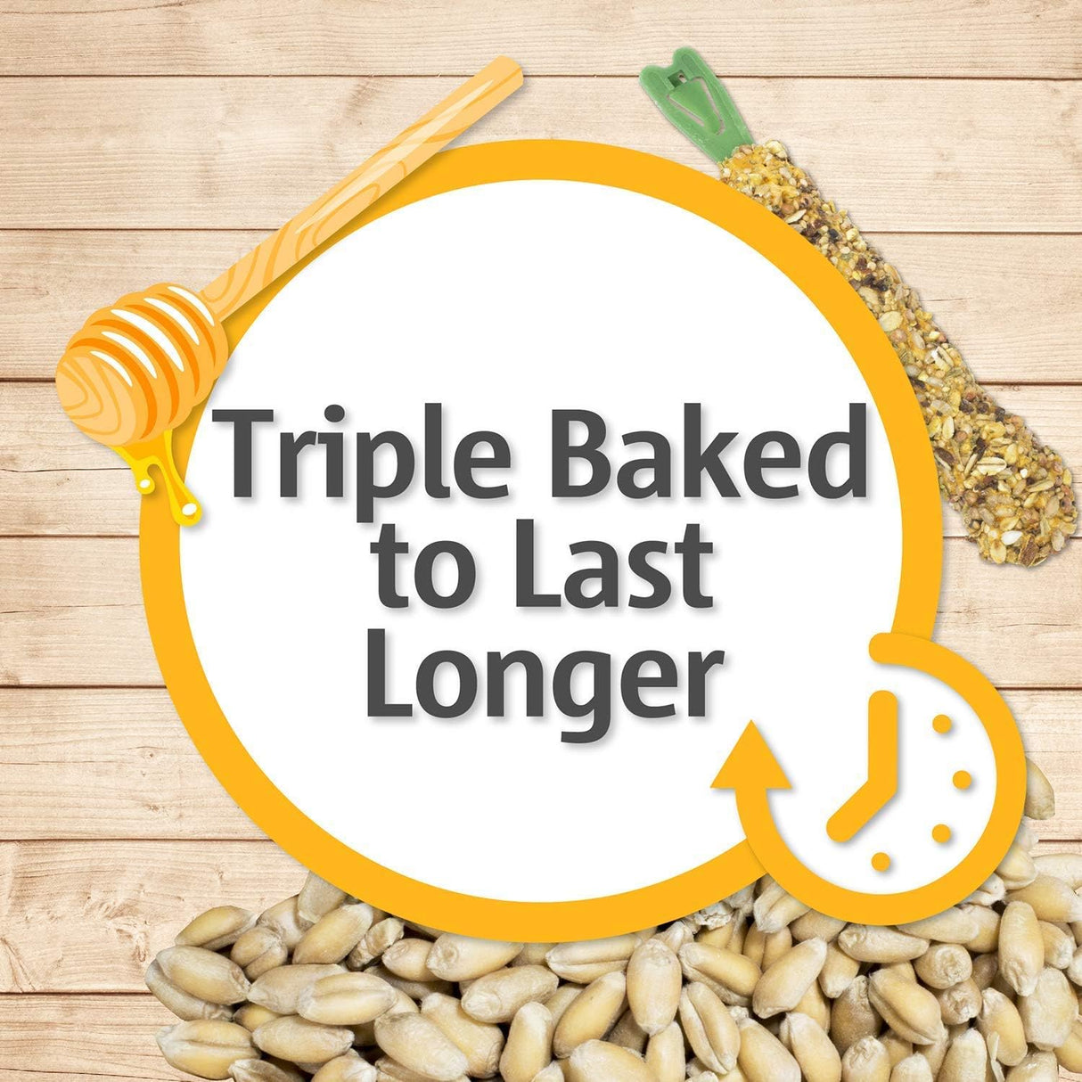 Alimentos de aves Juego de 3 palos de plátano 2 unidades