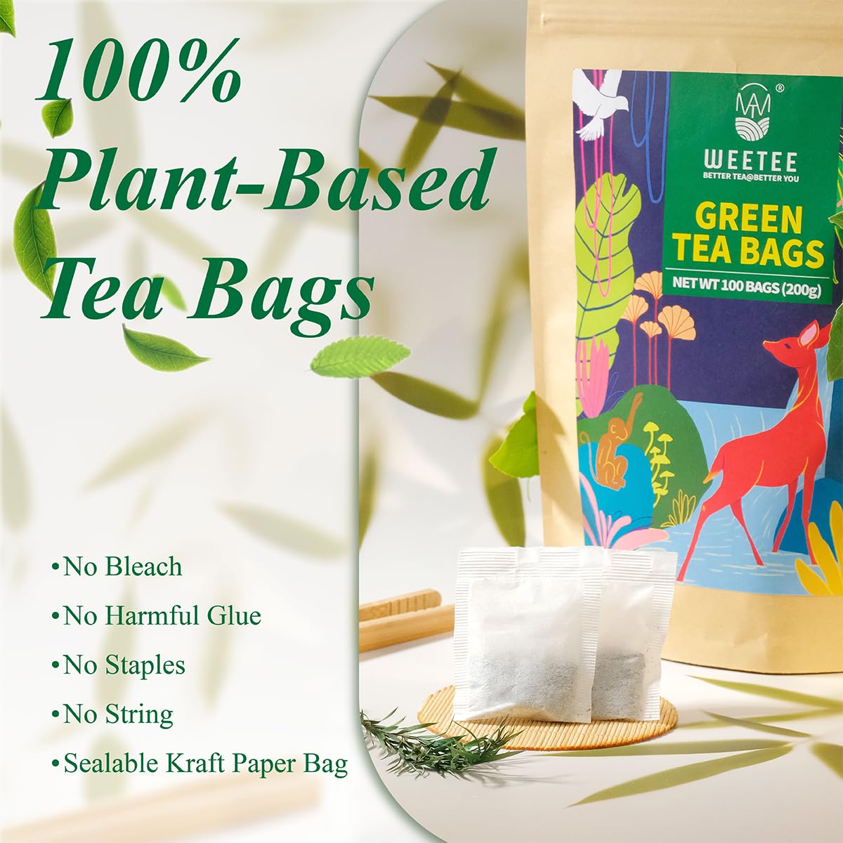 Té Verde WT WEETEE 100 Bolsa Antioxidante Reutilizable
