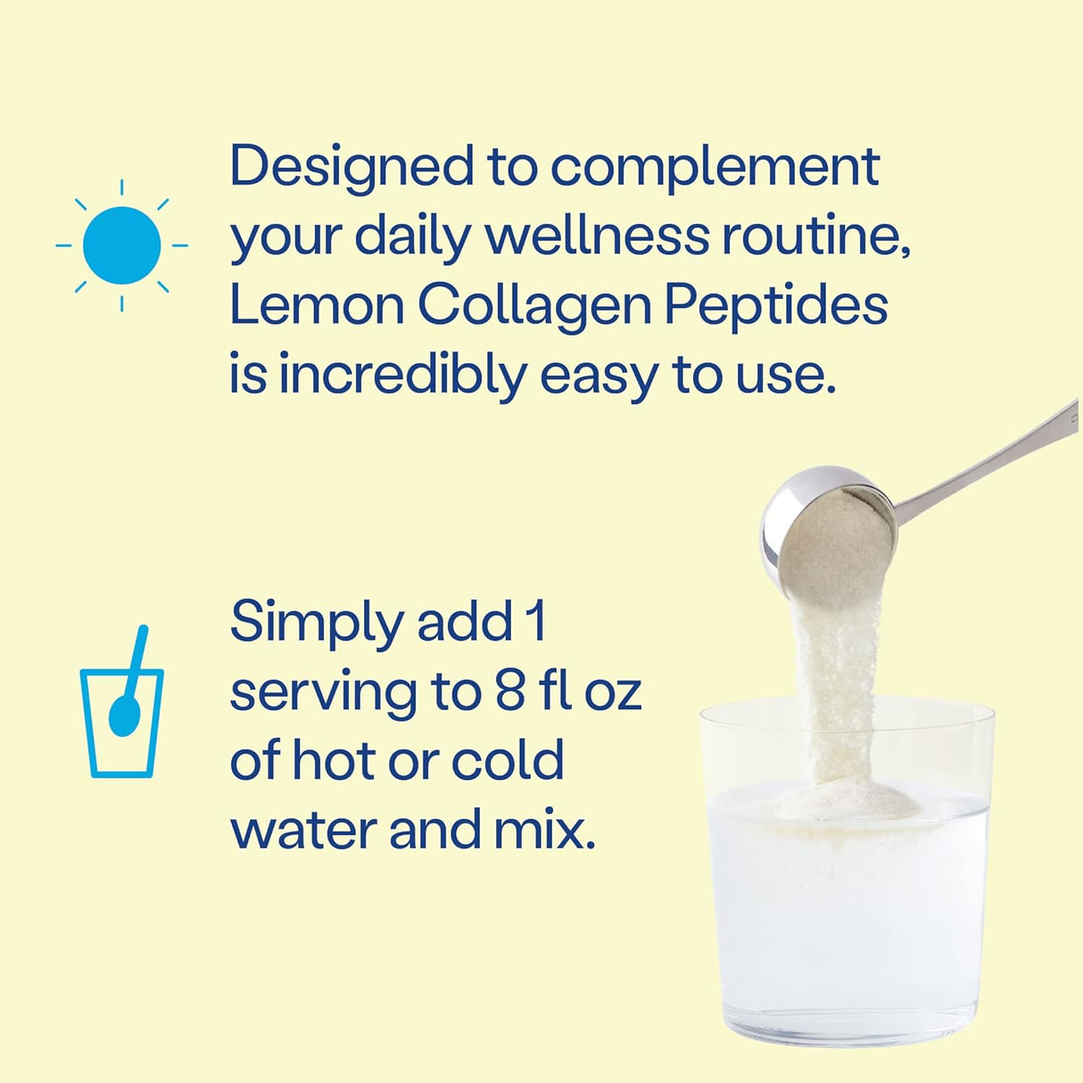 Suplementos Péptidos de colágeno en polvo de limón 11 onzas