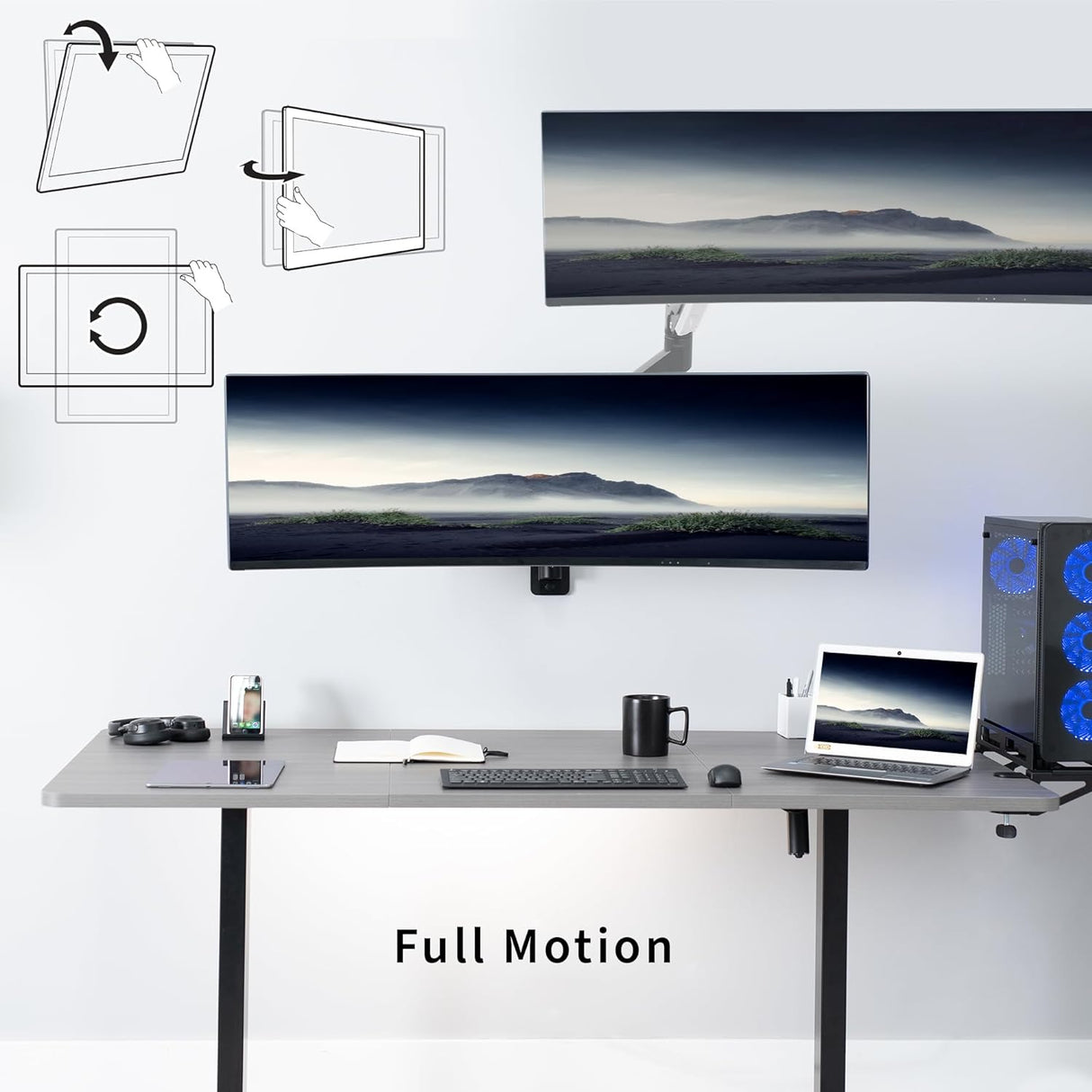 Soporte de Monitor VIVO, para pantallas ultrawide hasta 49, MOUNT-V101G1