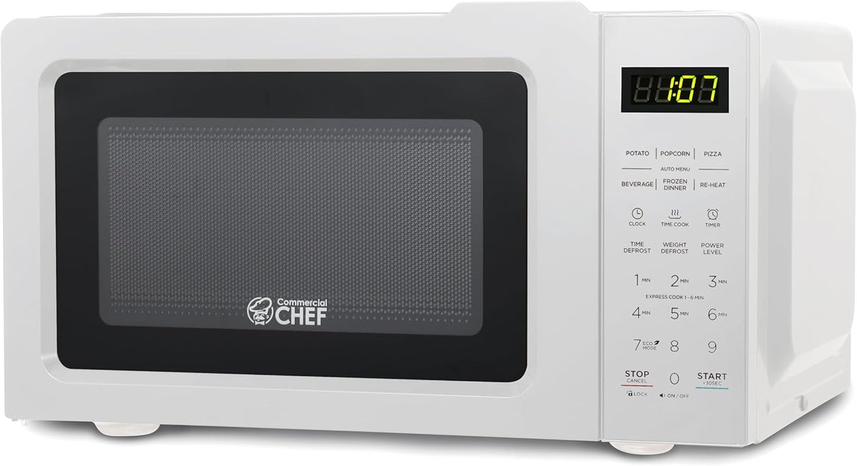 Microondas Comercial Chef 0.7 pies cúbicos, 700W, 10 niveles
