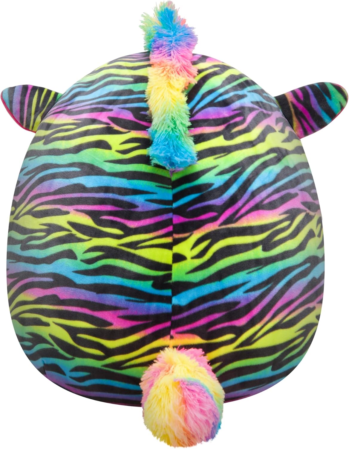 Peluches Squishmallows Zebra a rayas de neón de 14 pulgadas