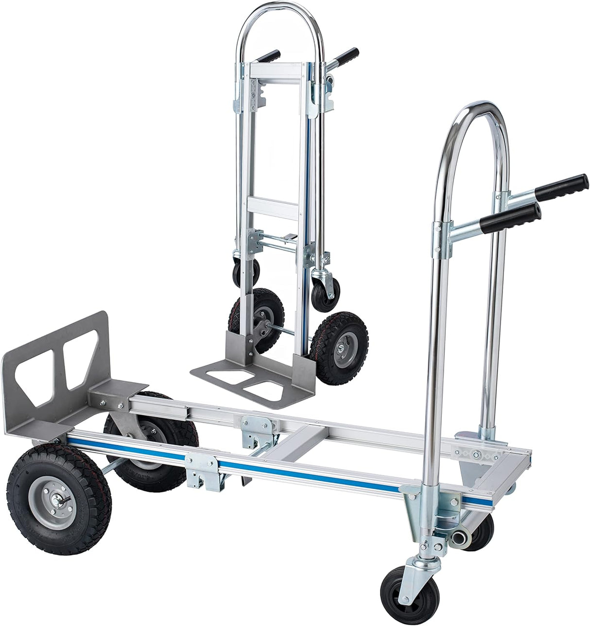 Carretilla 2 en 1 800 LBS Capacidad Carga Aluminio y Acero