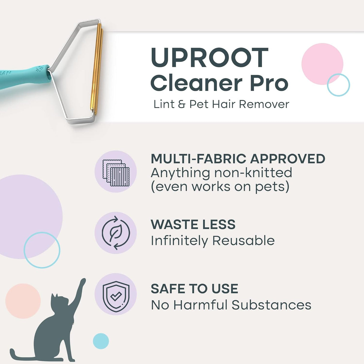 Removedor de pelos de mascotas reutilizable