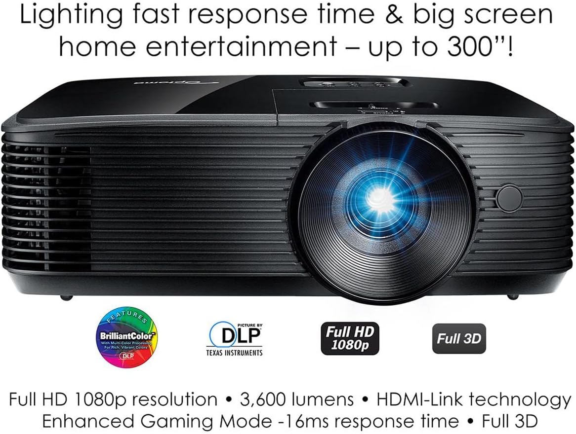 Proyector Optoma HD146X 3600 Lúmenes, Modo Gaming, DLP