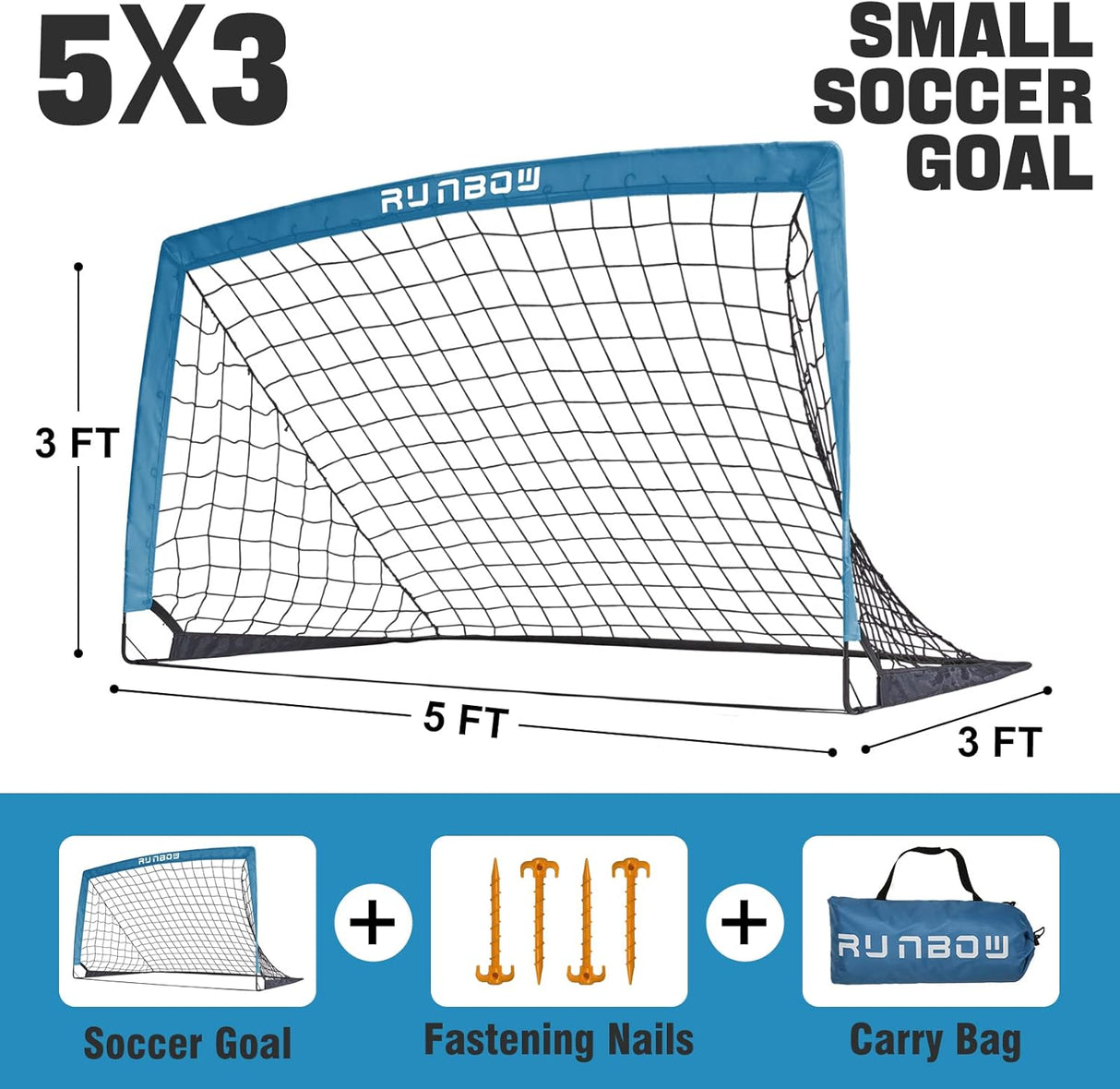 Porteria portatil facil de trasladar para juegos en campo