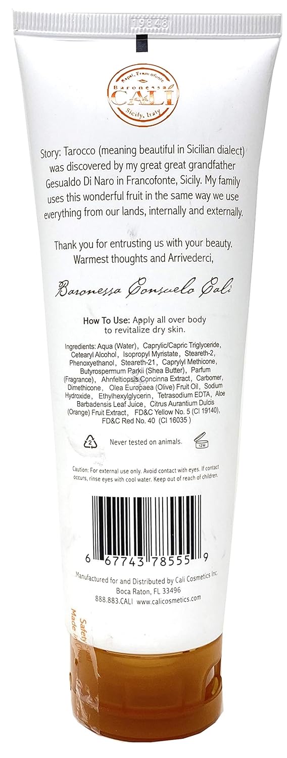 Manteca Corporal Hidratante con Naranjas Sanguinas Sicilianas