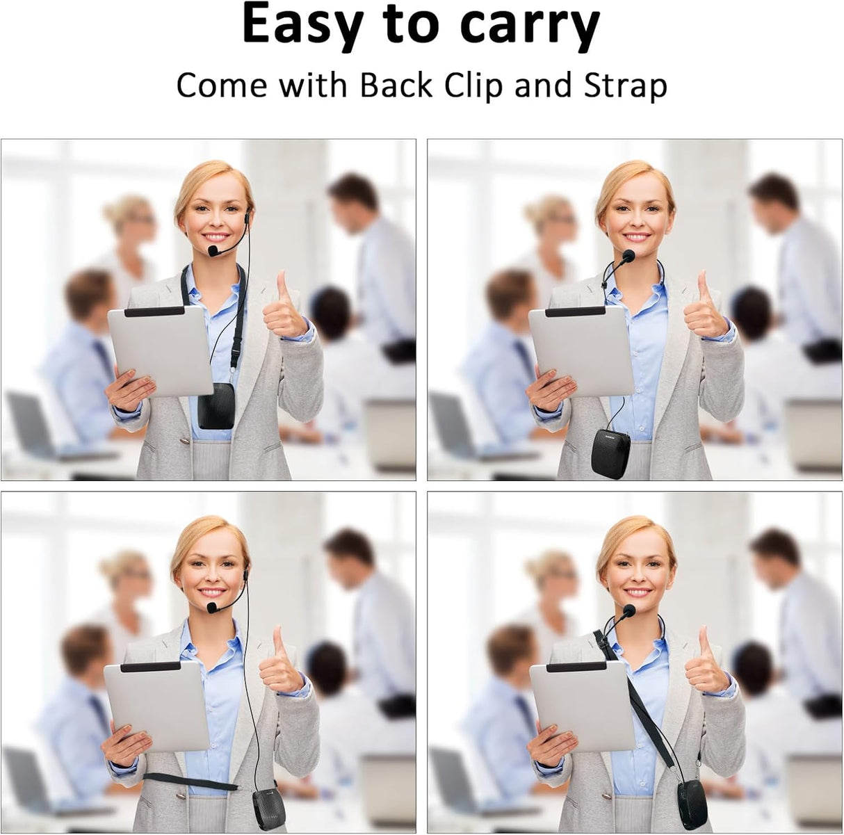 Amplificador de voz portátil con micrófono y soporte MP3 ZW-Z258