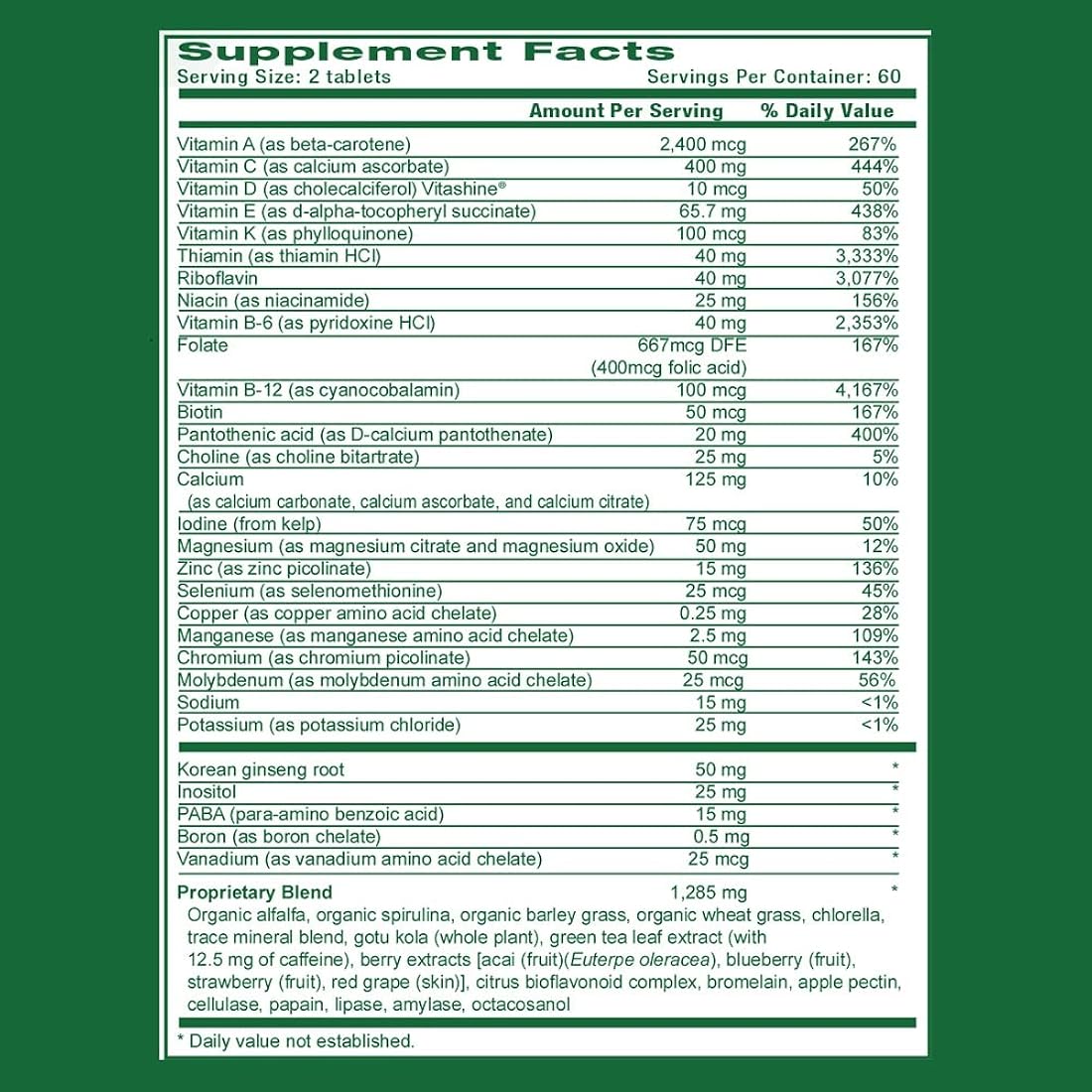 Suplemento Energy Advanced Multivitaminas Antioxidantes 60 u