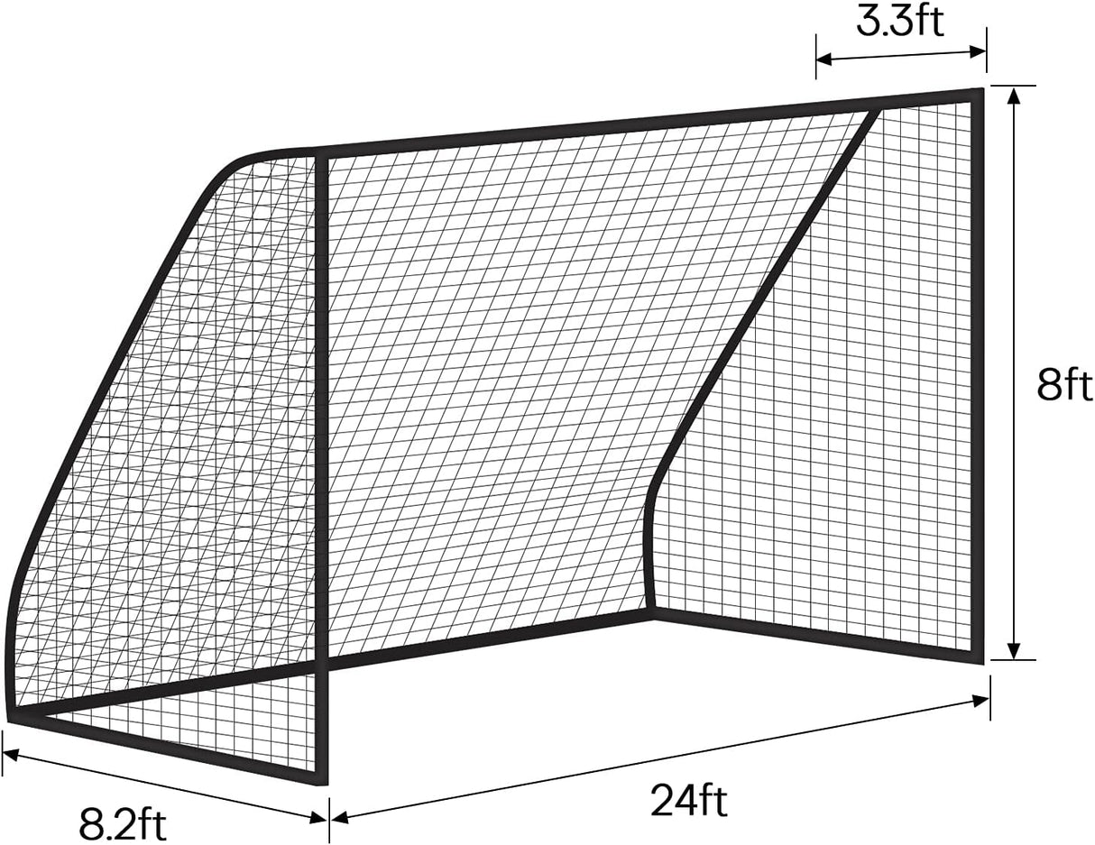 Red de portería de fútbol de polietileno tamaño completo
