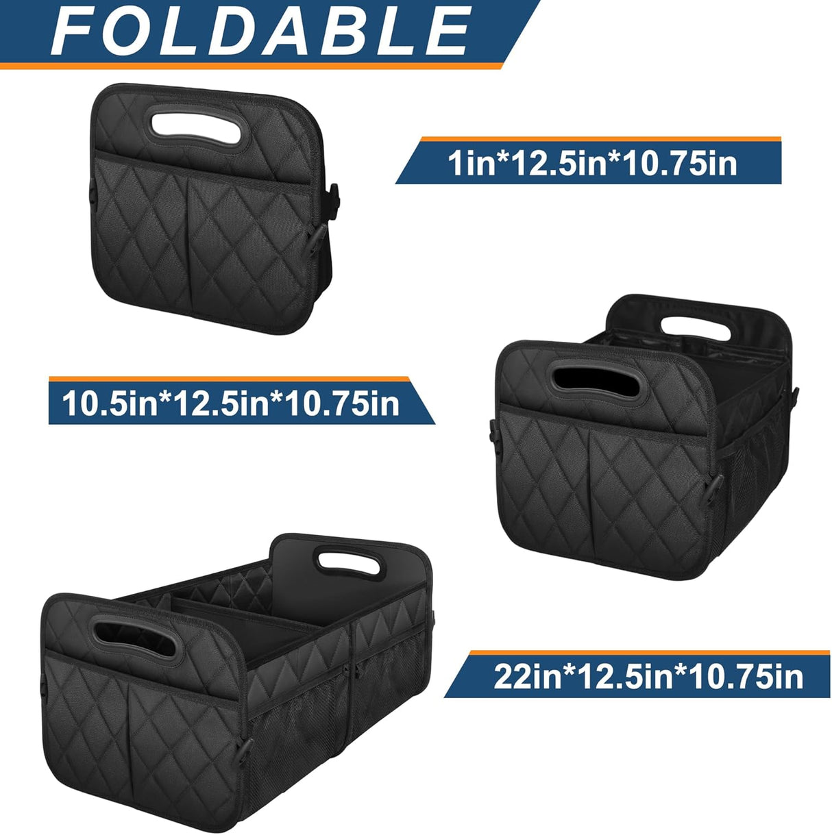 Organizador de Maletero Deosk, 6 Bolsillos, 50L, Plegable