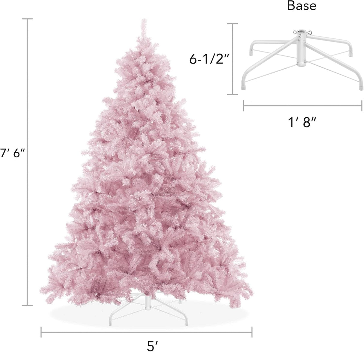Árbol de Navidad Artificial 7.5FT Casafield con soporte metálico