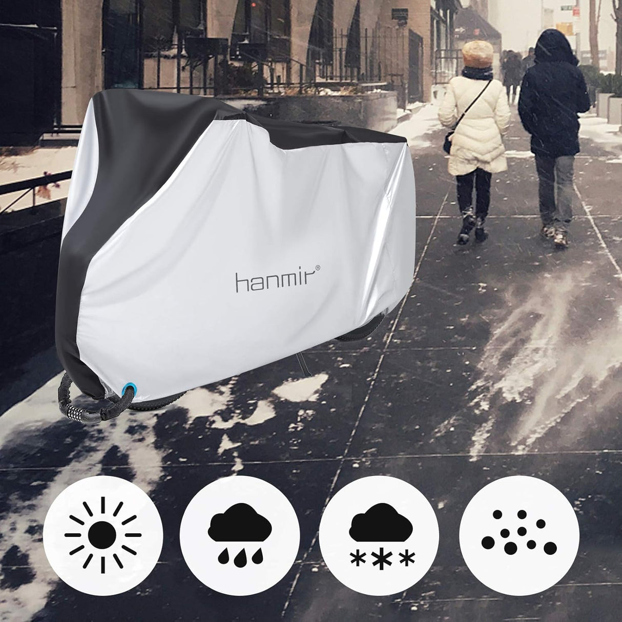 Funda para Bicicleta Impermeable con Agujeros para Candado