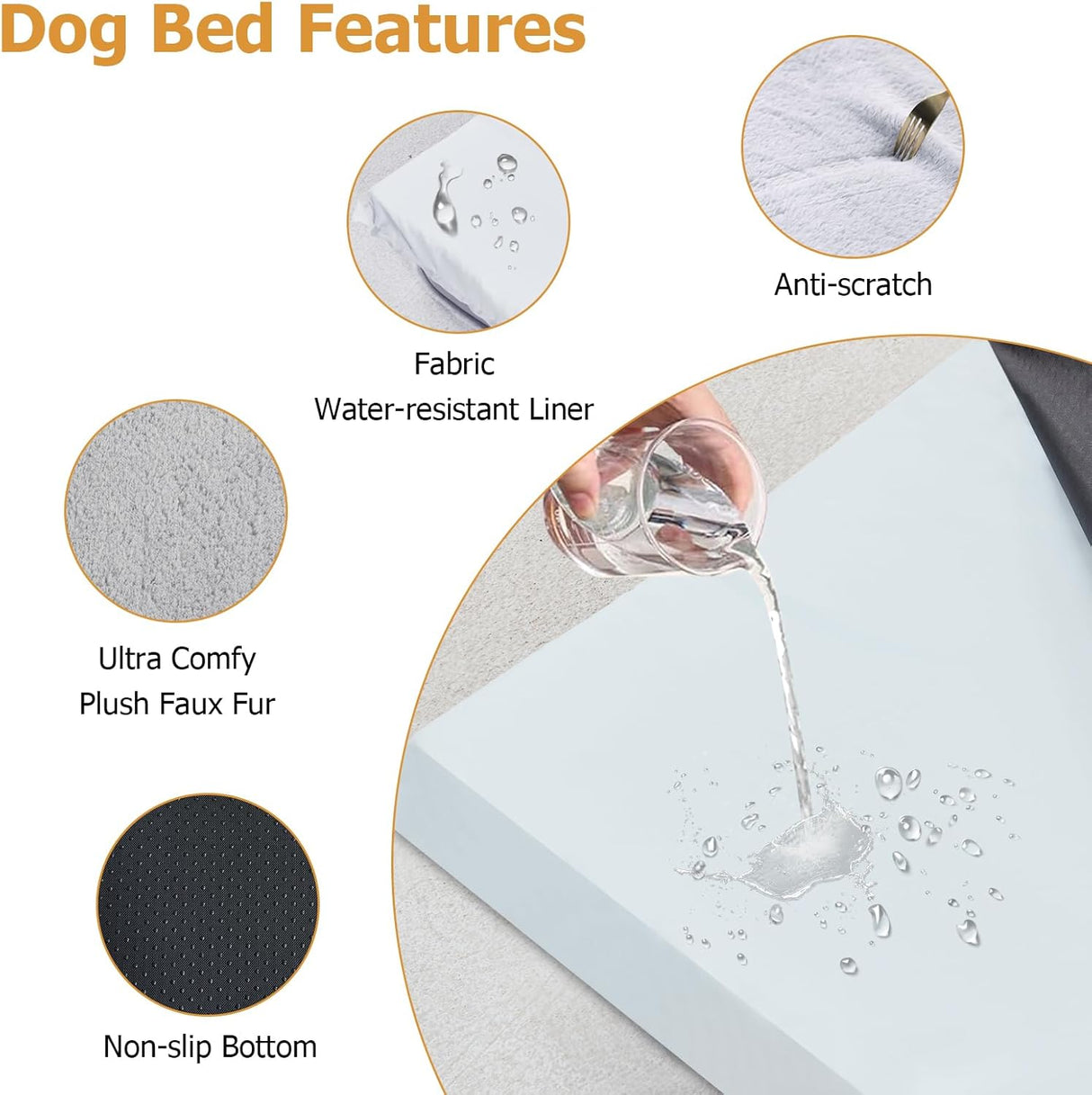 Cama ortopédica de espuma para perros, impermeable, M 30x20