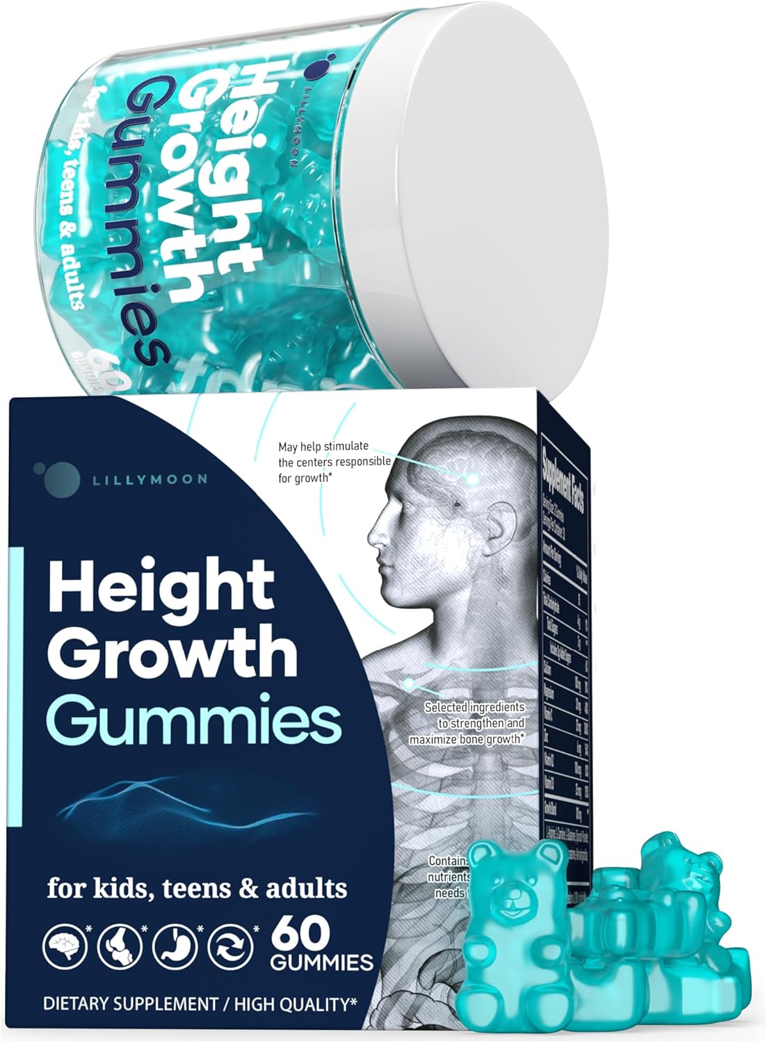 Gomitas para Crecimiento Altura, Suplemento Natural, Adultos